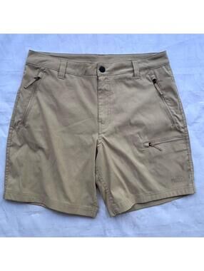 The North Face Shorts Mens 34 Beige Hiking Outdoor Performance Zip Pocket Khaki